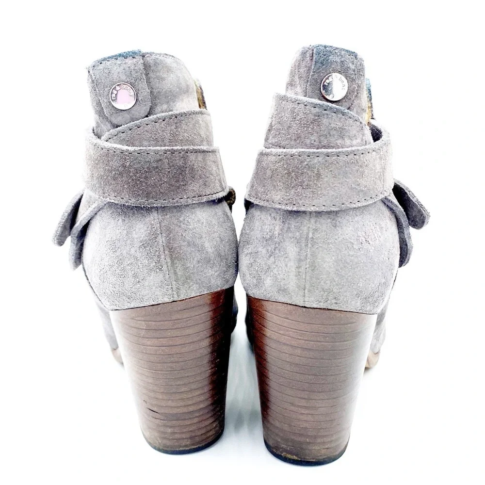 RAG & BONE Grey Suede Harrow Bootie